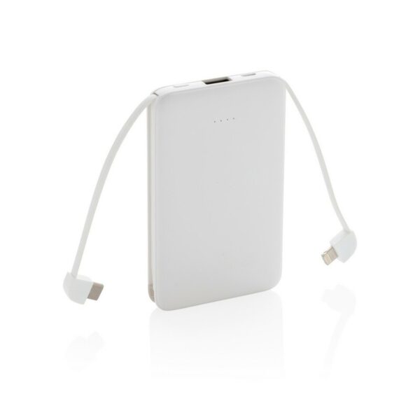 Power bank 5000 mAh, zintegrowany kabel 3 w 1