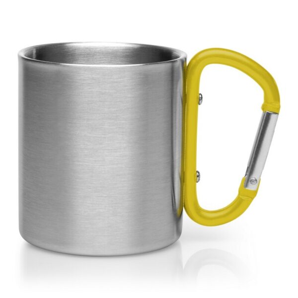 Metalowy kubek 210 ml z karabińczykiem | Easton