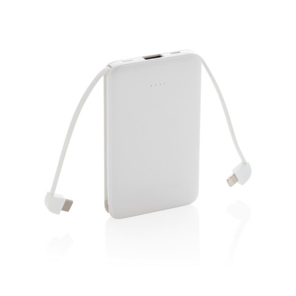 Power bank 5000 mAh, zintegrowany kabel 3 w 1